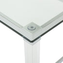 Ultra Modern Rectangle Coffee Table With Tempered Glass Surface - Clear