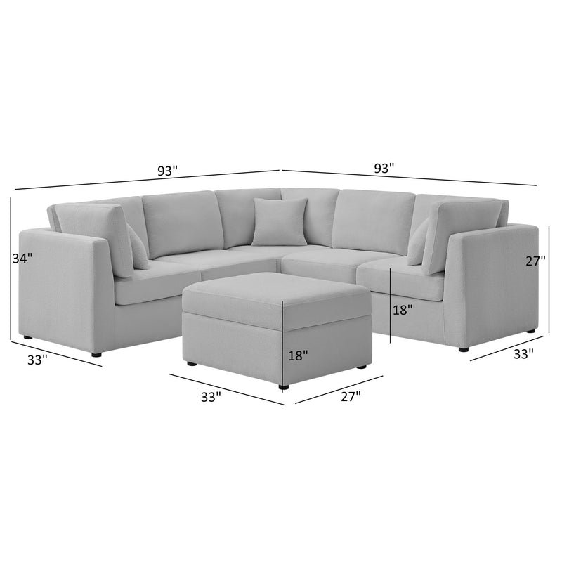 Chauncy - Sectional With Storage Ottoman