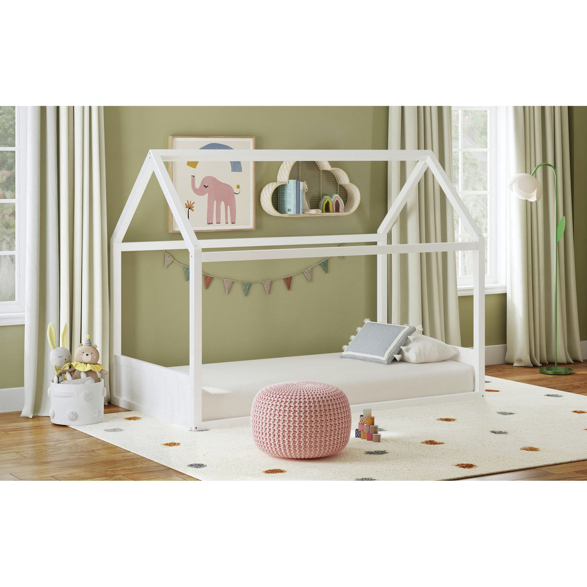 Sami Montessori Bed in Dark Brown by Elements International, view 30