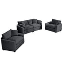 Elegant Corduroy Oversized Sectional Sofa Set With Deep Seats And Flexible Layout