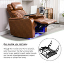 Power Motion Recliner Electric Power Recliner With USB Charging Port, Hidden Arm Storage, Convenient Cup Holder And Bluetooth Speaker