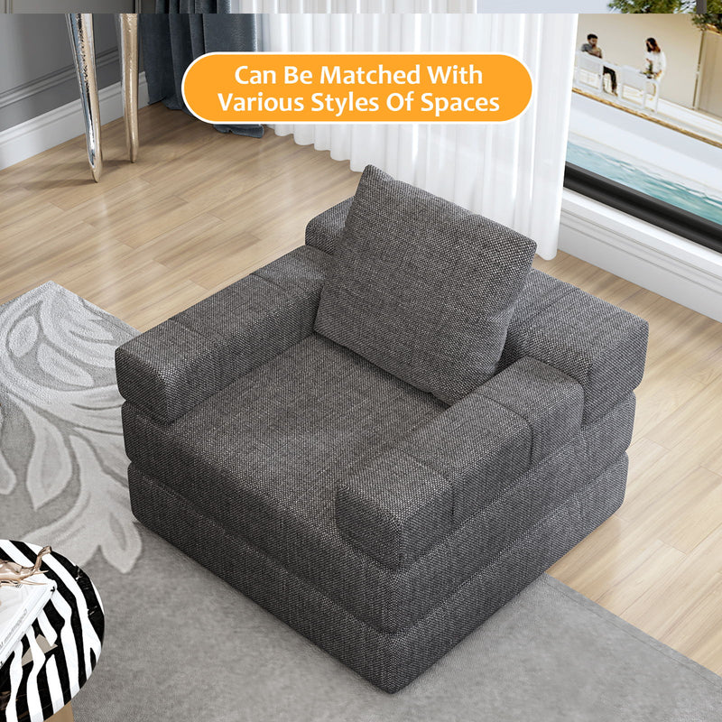 Single Sofa Chair That Converts To A Single Sofa Bed For Living Room, Guest Room, Playroom