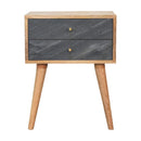 Slade - Bedside Table - Stone Gray