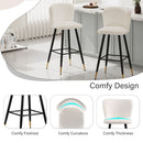 Modern Style Barstool, Tipped Ends, Suitable For Various Decoration Styles - White