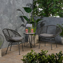 Cordella - Outdoor Woven Wicker Chairs With Cushions, (Set of 2)