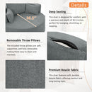 360° Swivel Accent Barrel Chair With 3 Removable Pillows For Living Room