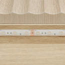 Fluted 6 Drawers Dresser, Double Dresser Chest Of Drawers, Modern Chest Of Drawers With LED, Drawer Organizer For Bedroom, Living Room, Hallway - Natural