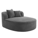 Modern Chaise Lounge Sofa Boneless Couch With Supportive Pillows