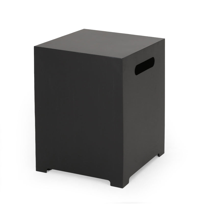 Modern Tank Holder Side Table With Powder Coated Frame