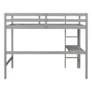 Twin Loft Bed with  built-in desk,Grey(Old SKU:W50450910)