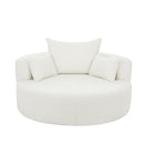 360° Swivel Chair Accent Barrel Chair With Removable Pillows