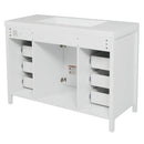 Bathroom Vanity With Sink, 2 Doors 8 Drawers, Soft Close System, Classic Design