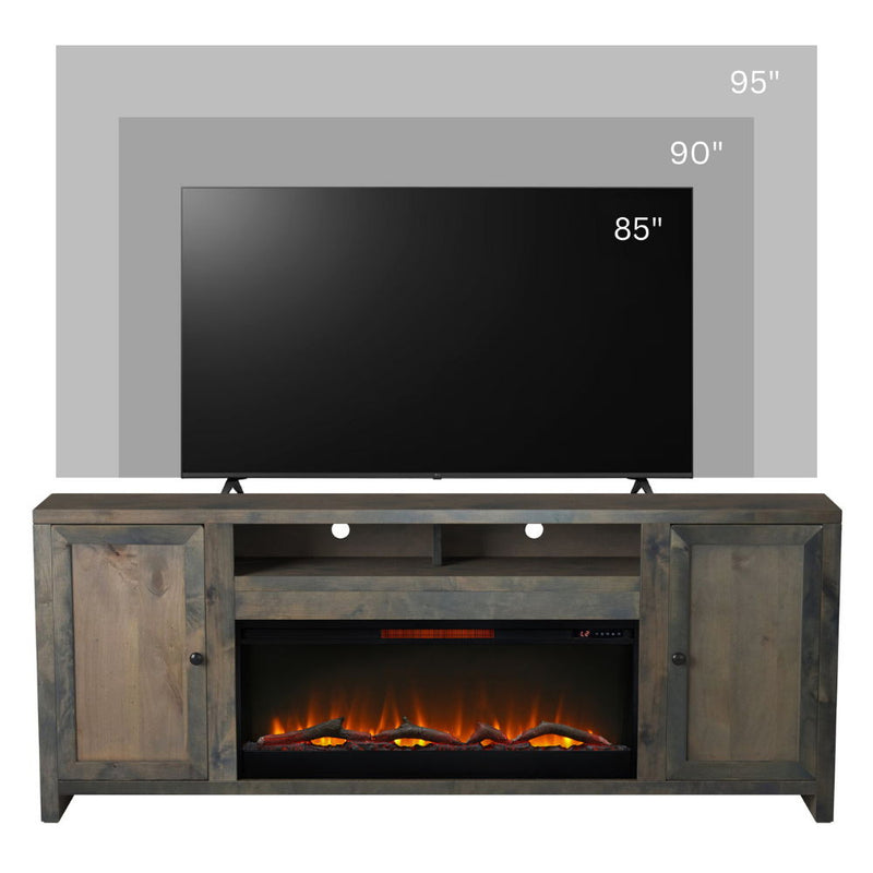 Joshua Creek - Electric Fireplace TV Stand For TVs Up To 95" - Barnwood