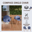 4 Piece Set Of Single Chairs With A Design Combining Modern And Traditional Elements