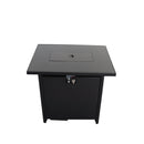 Outdoor Fire Pit Table With Lid High-Quality Materials - Black