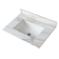 Vanity Top With Undermount Sink And Backsplash, Sintered Stone