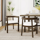 Contemporary Dining Chair Set With Armrests