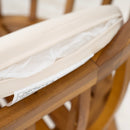 Klismos - Dining Armchair (Set of 2) - Teak / Beige