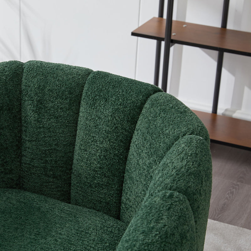 Vanity Barrel Accent Lounge Chair - Green