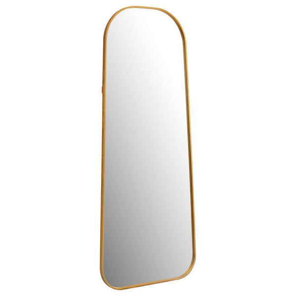Simeon - Metal Frame Full Length 51" Floor Mirror - Antique Gold
