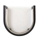 Contemporary Dining Chair Set With Rattan Backrest