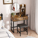 Makeup Vanity Table With LED Lights, 3 Color Options, Power Outlet