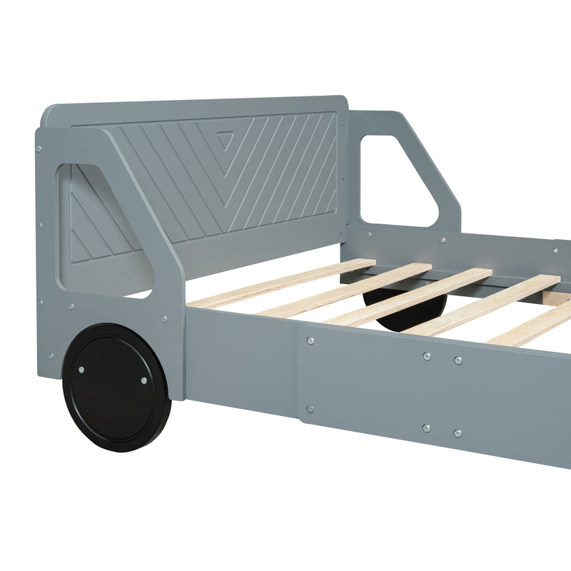 Car Shaped Platform Bed With Wheels