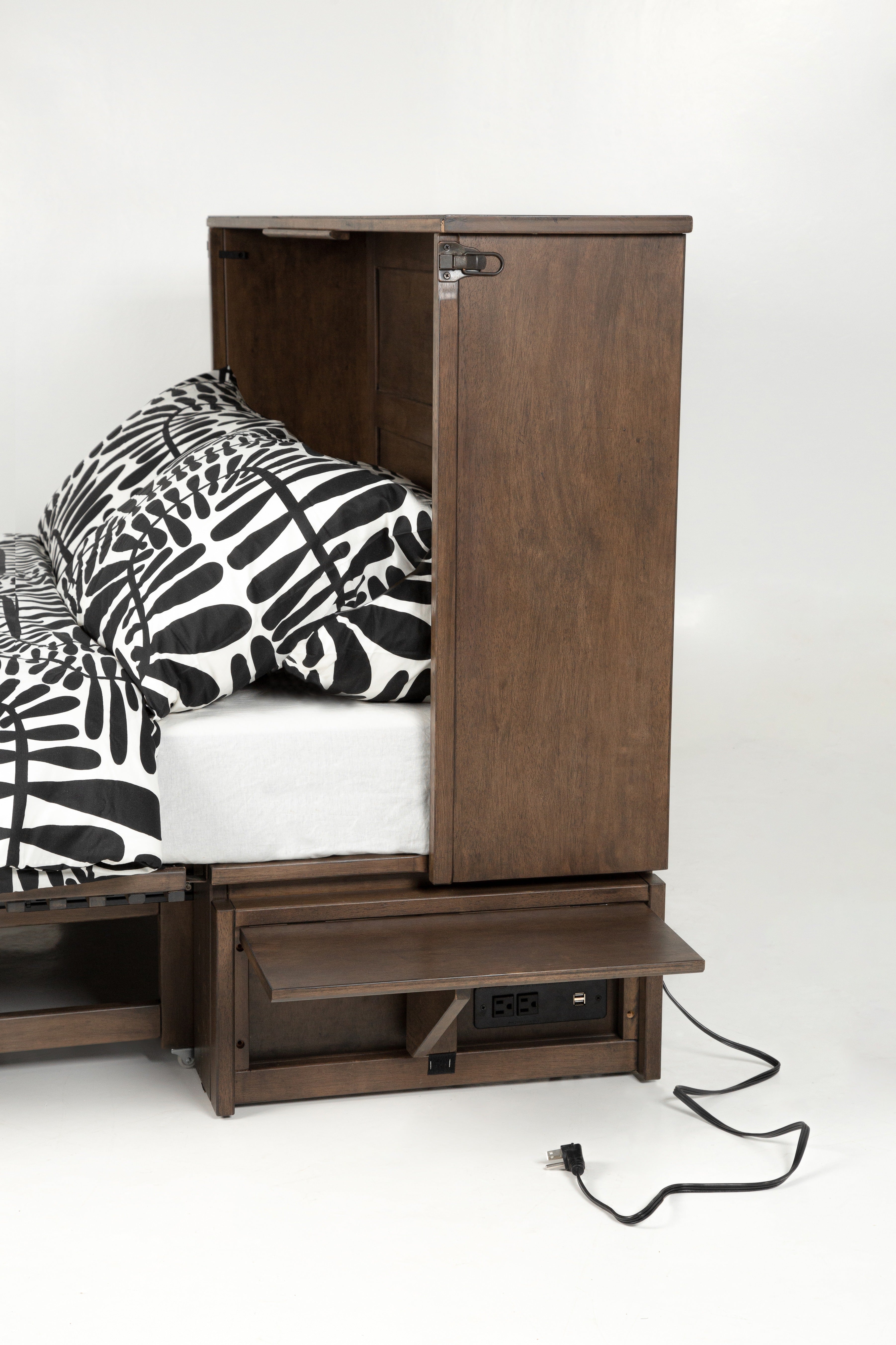 Bloomsbury Murphy Cabinet Bed in Normandy, side view | Atlantic Fine Furniture, Melbourne FL