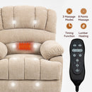 Power Assist Recliner with Massage and Heat