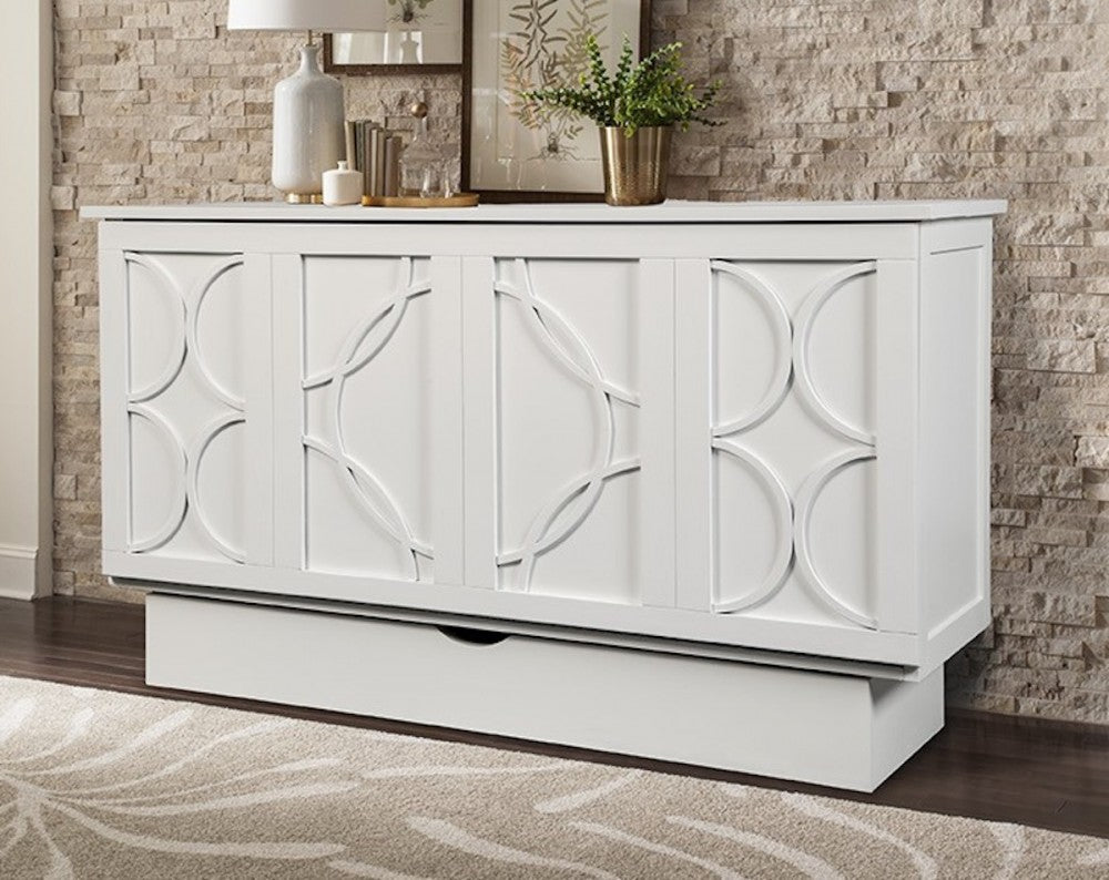 Brussels Murphy Cabinet Bed - White - Atlantic Fine Furniture Inc