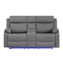 Blanche - Console Reclining Loveseat With LED Lights