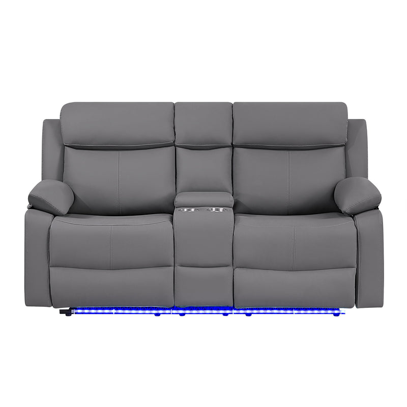 Blanche - Console Reclining Loveseat With LED Lights