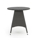 Outdoor Rattan Bistrotable With Surface Round - Gray