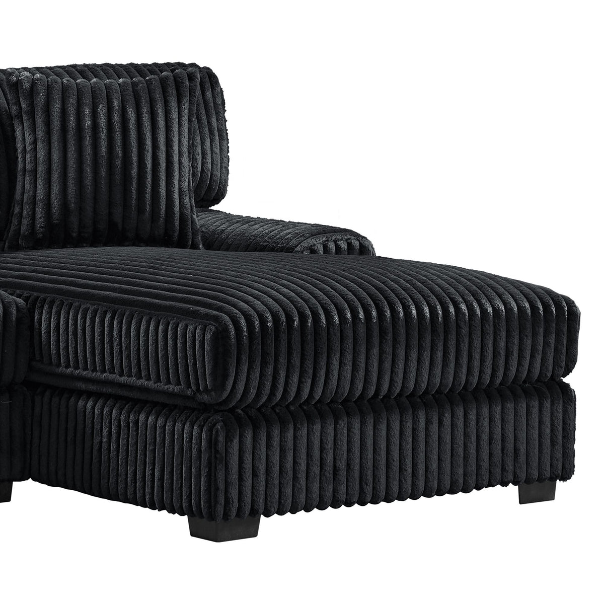 Nightfall Sectional Set With 1 Pillow in Black by Elements International, view 15