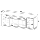 Fuller - 60" 2-Door TV Stand Fireplace Media Console - Mango