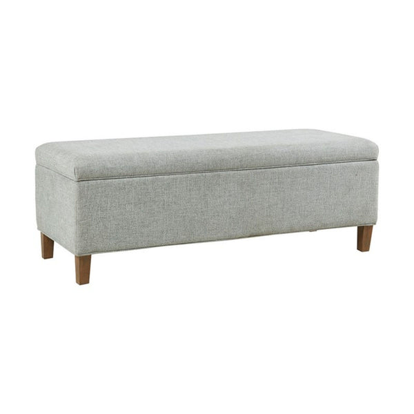 Marcie - Upholstered Storage Bench With Soft Close Lid - Blue