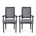 Elegant French Country Style Dining Chair With Cane Backrest