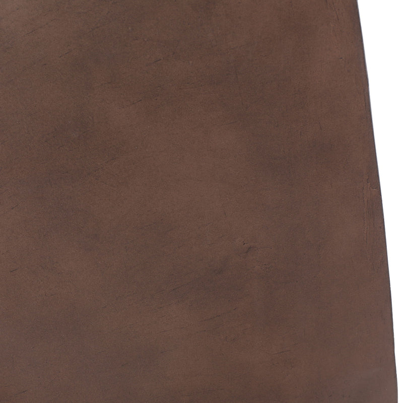 Outdoor Lightweight Concrete Side Table - Brown