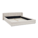 Modern Upholstered Bed Frame With Thick Chenille Fabric And Headboard