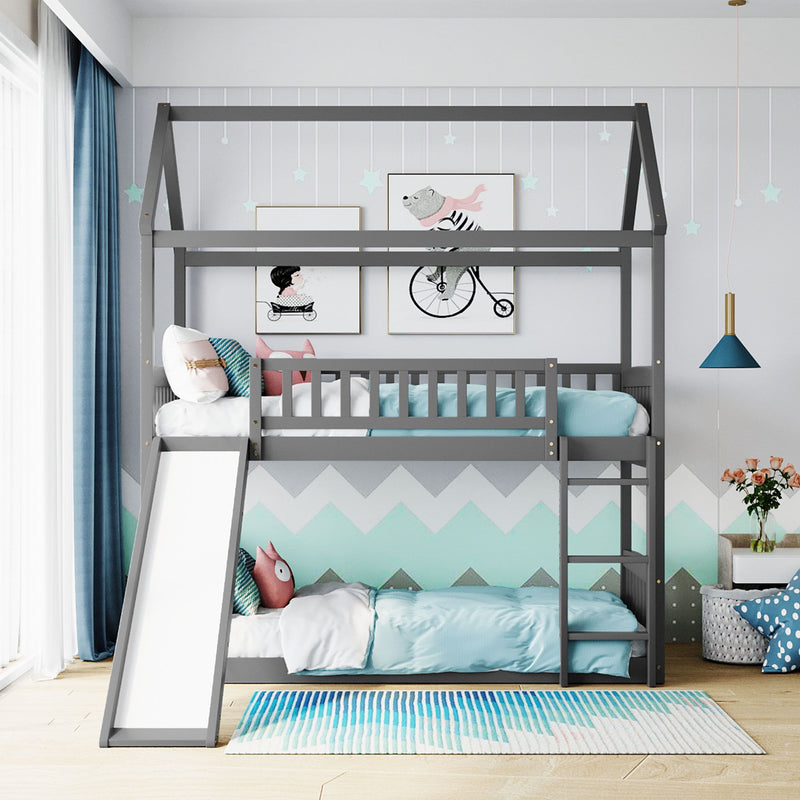 Bunk Bed With Slide, House Bed With Slide