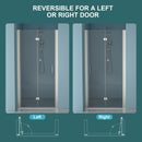 Fold Frameless Shower Door With Tempered Glass