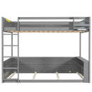 Bunk Bed With Built In Shelves, Storage Box, LED Light And USB Charging Station