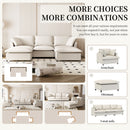 Sectional Sofa With Ottoman Cloud Couch Set With Throw Pillows, Free Combination