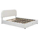 Upholstered Platform Bed With Hydraulic Storage System