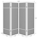 Pearce - 4-Panel Bamboo Room Divider Folding Screen - Natural