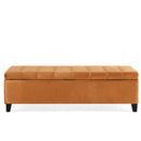 Wendover - Elegant Velvet Tufted Storage Bench With Lift-Up Top And Birch Wood Legs