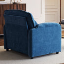 Oversized Reading Armchair With Thick Cushions, High Back Support