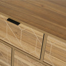 Modern 7 Drawer Dresser Cabinet - Walnut