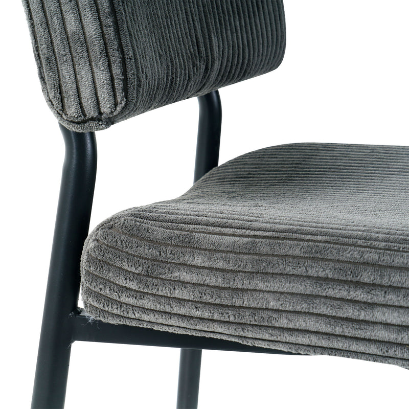 Modern Upholstered Dining Chair With Metal Legs