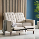 Manville - Contemporary Tufted Loveseat Pushback Recliner